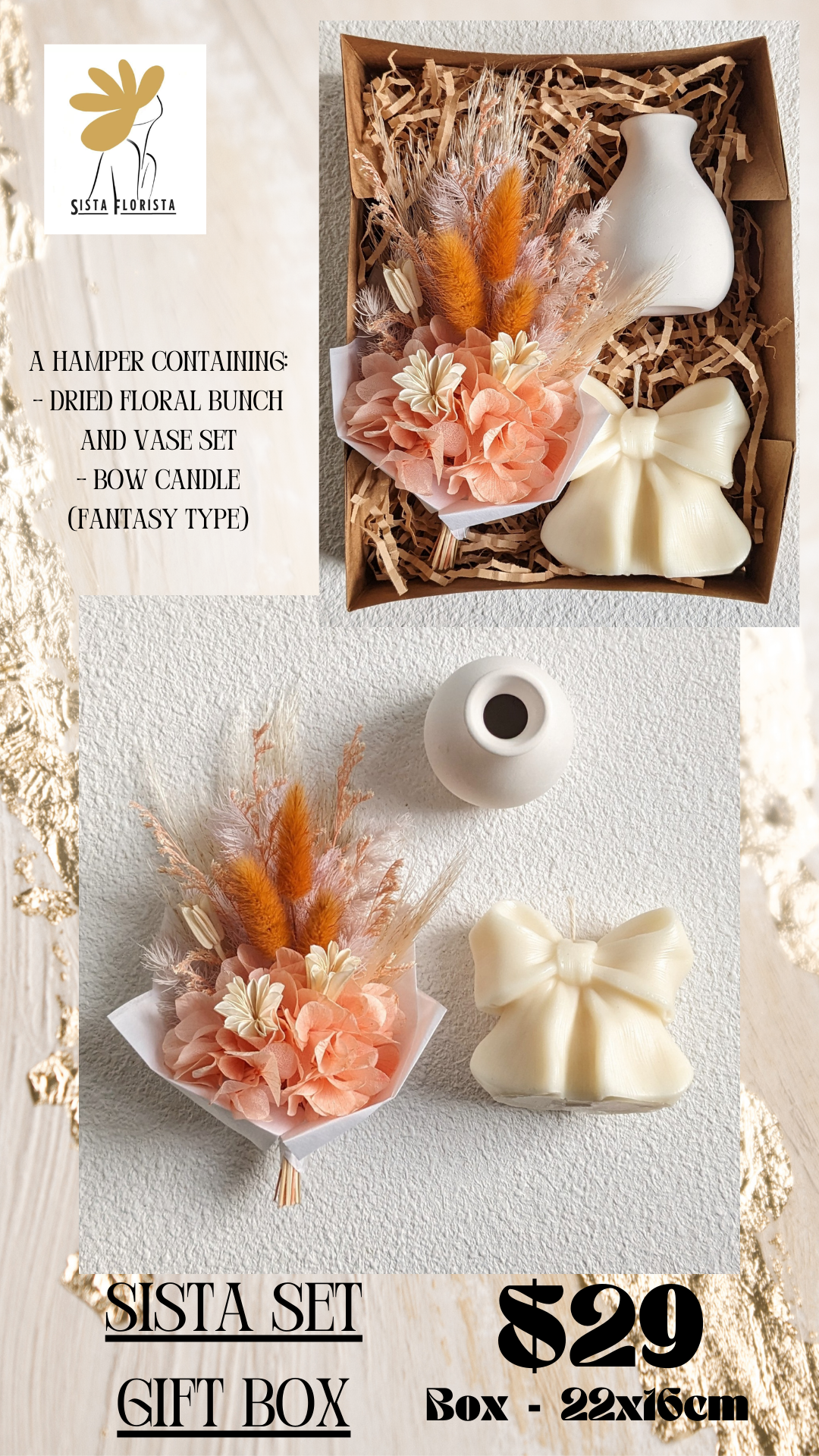 Sista Set Gift Box - Peach Bow