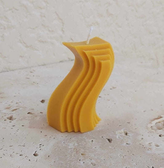 xSculptural Candle - Wave Pillar