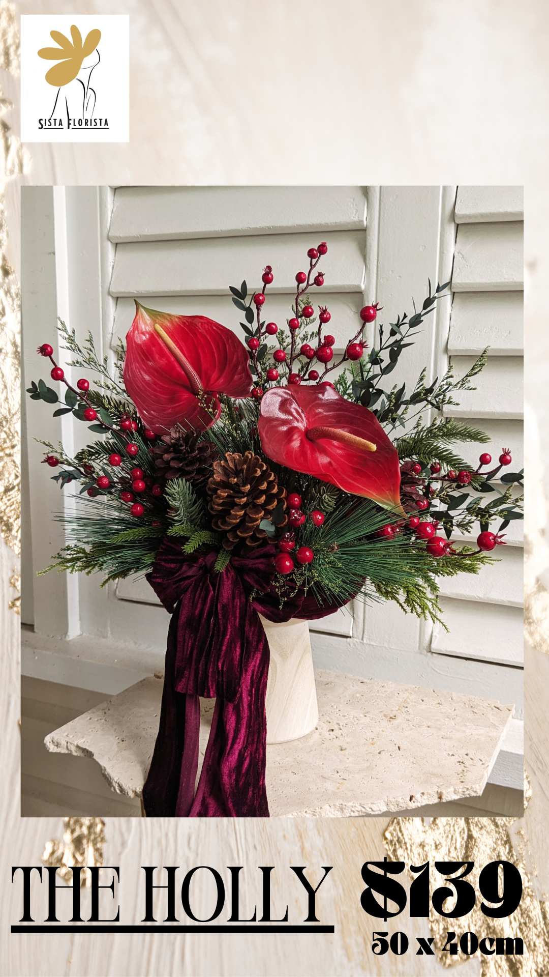 Arrangement HOLLY - (LOCAL DELIVERY ONLY)