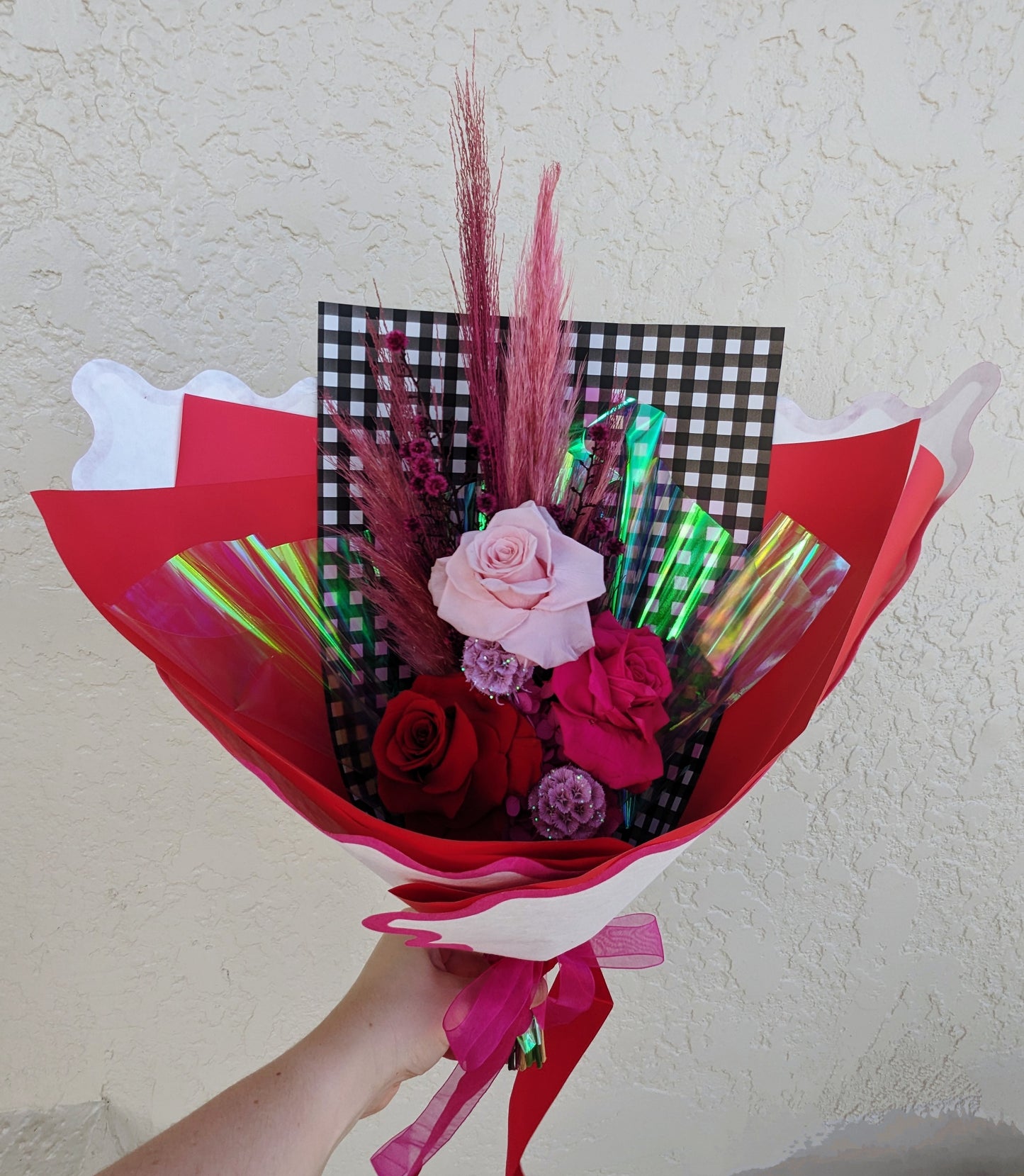 Dried Floral Bunch - Pink