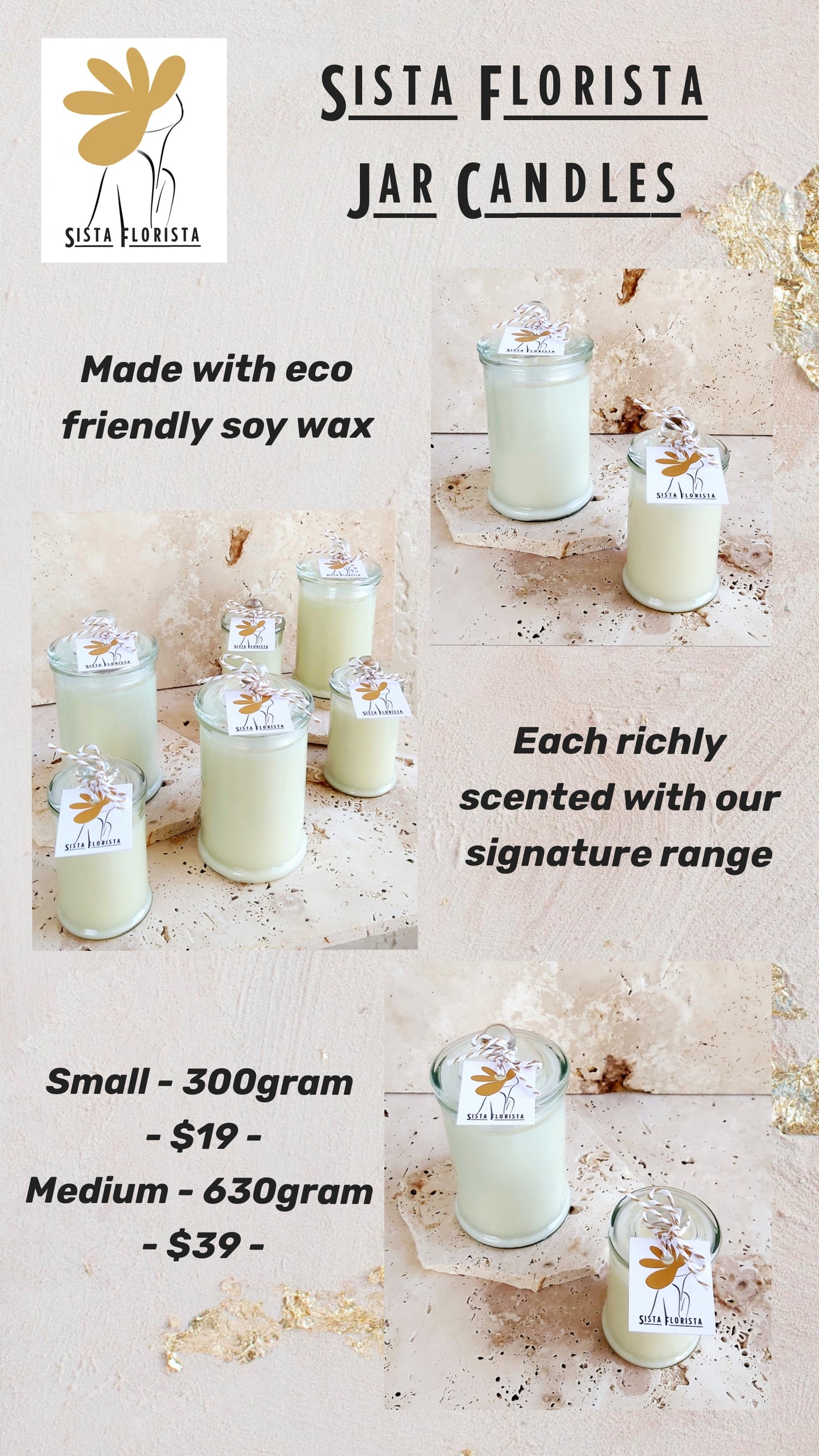 Sista Florista Jar Candles - Small