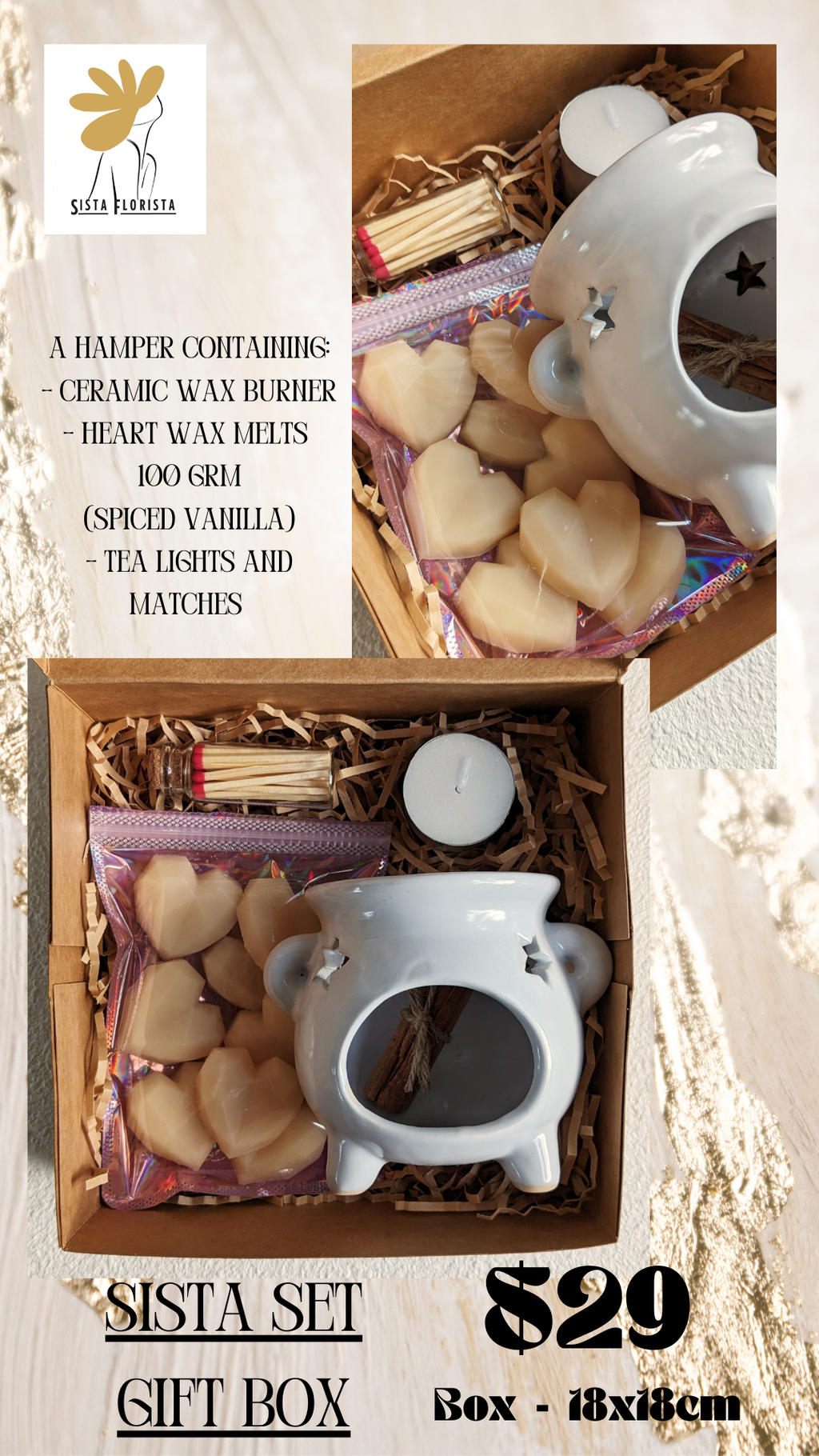 Sista Scents Gift Box - Heart Wax Melt