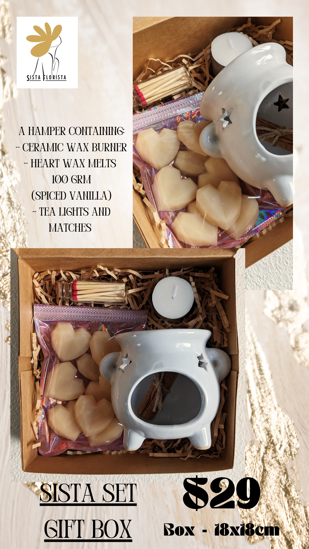 Sista Scents Gift Box - Heart Wax Melt