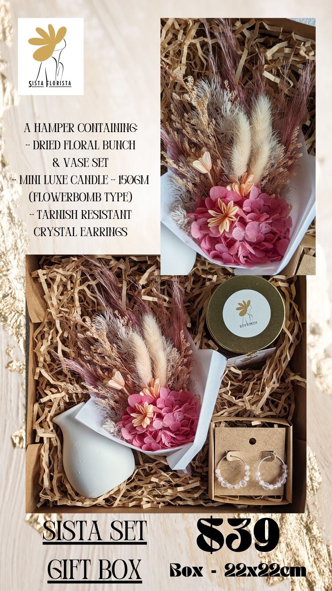 Sista Set Gift Box - Crystal Earrings